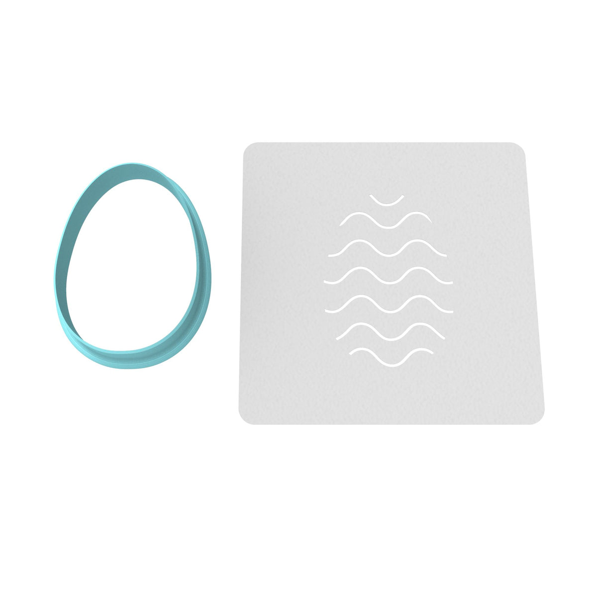 Easter Egg Cookie Cutter  Stamp & Outline #2