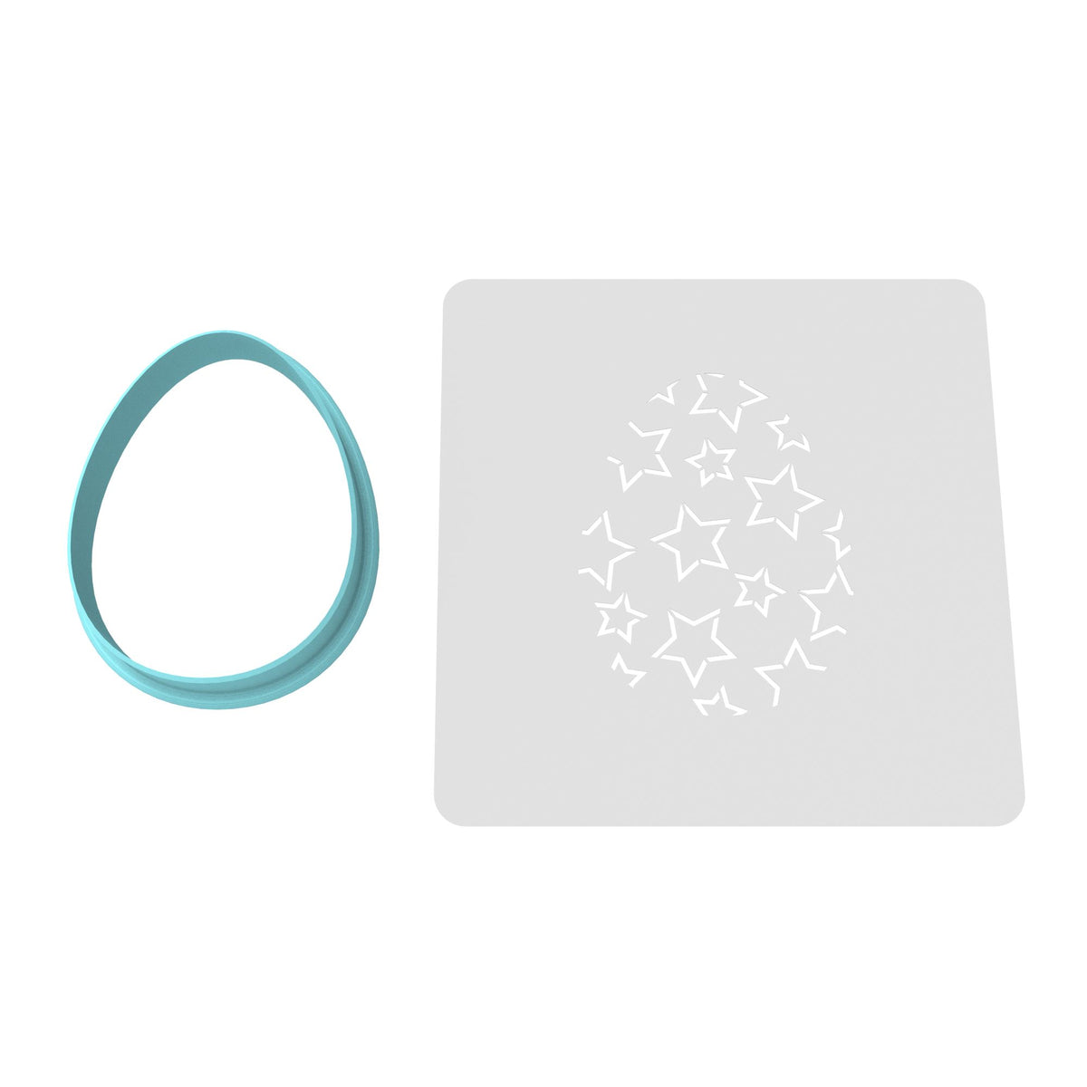 Easter Egg Cookie Cutter  Stamp & Outline #4