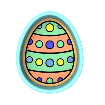 Easter Egg Cookie Cutter  Stamp & Outline #5