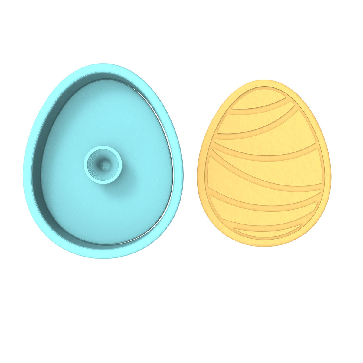 Easter Egg Cookie Cutter  Stamp & Outline #6