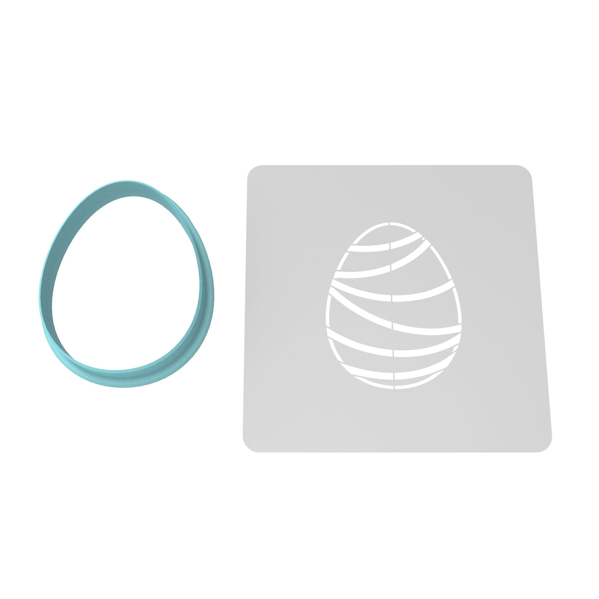 Easter Egg Cookie Cutter  Stamp & Outline #6