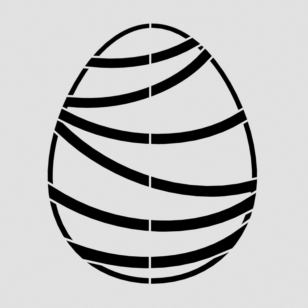 Easter Egg Cookie Cutter  Stamp & Outline #6