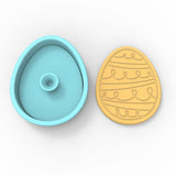 Easter Egg Cookie Cutter Stamp & Outline #7