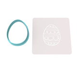 Easter Egg Cookie Cutter Stamp & Outline #7
