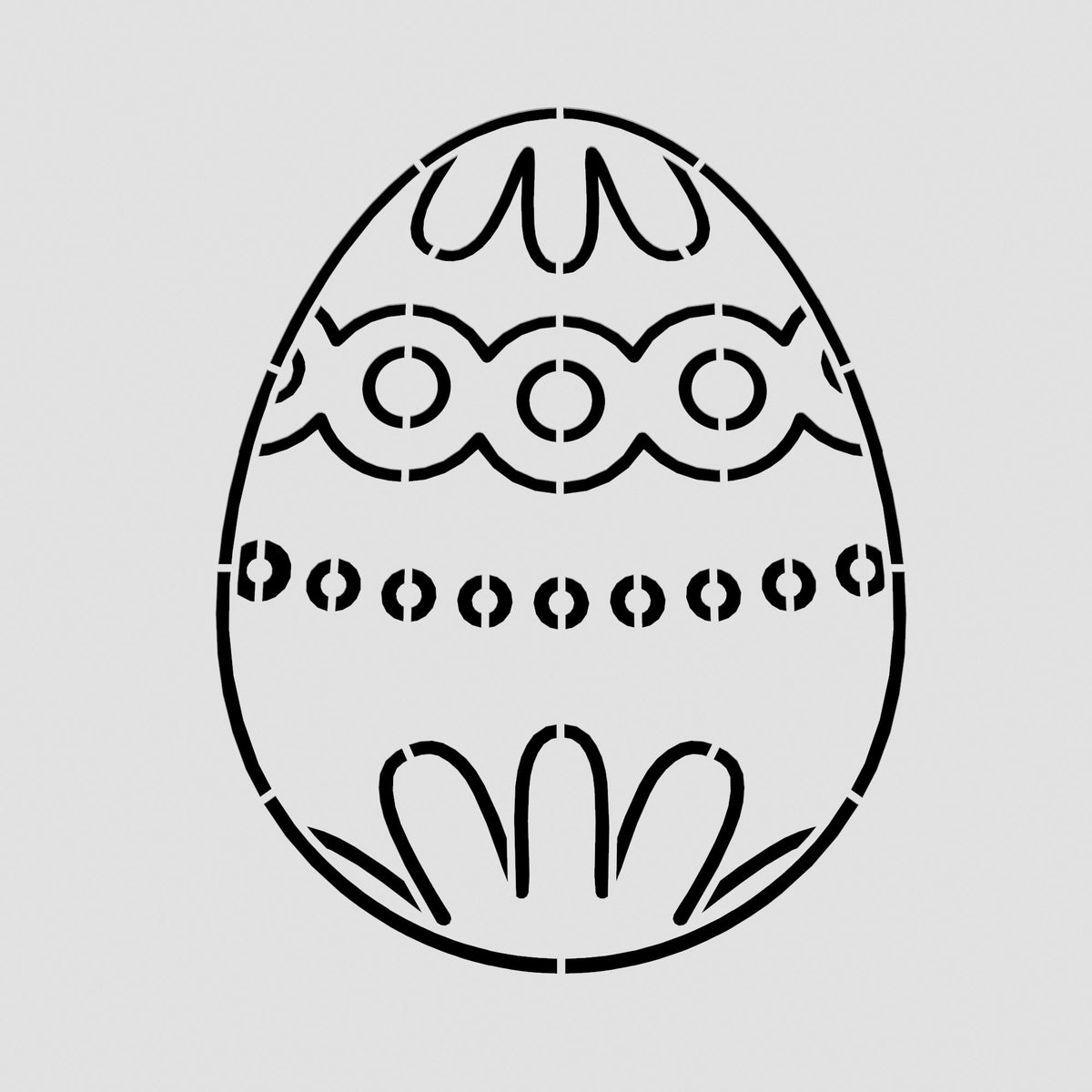 Easter Egg Cookie Cutter  Stamp & Outline #8