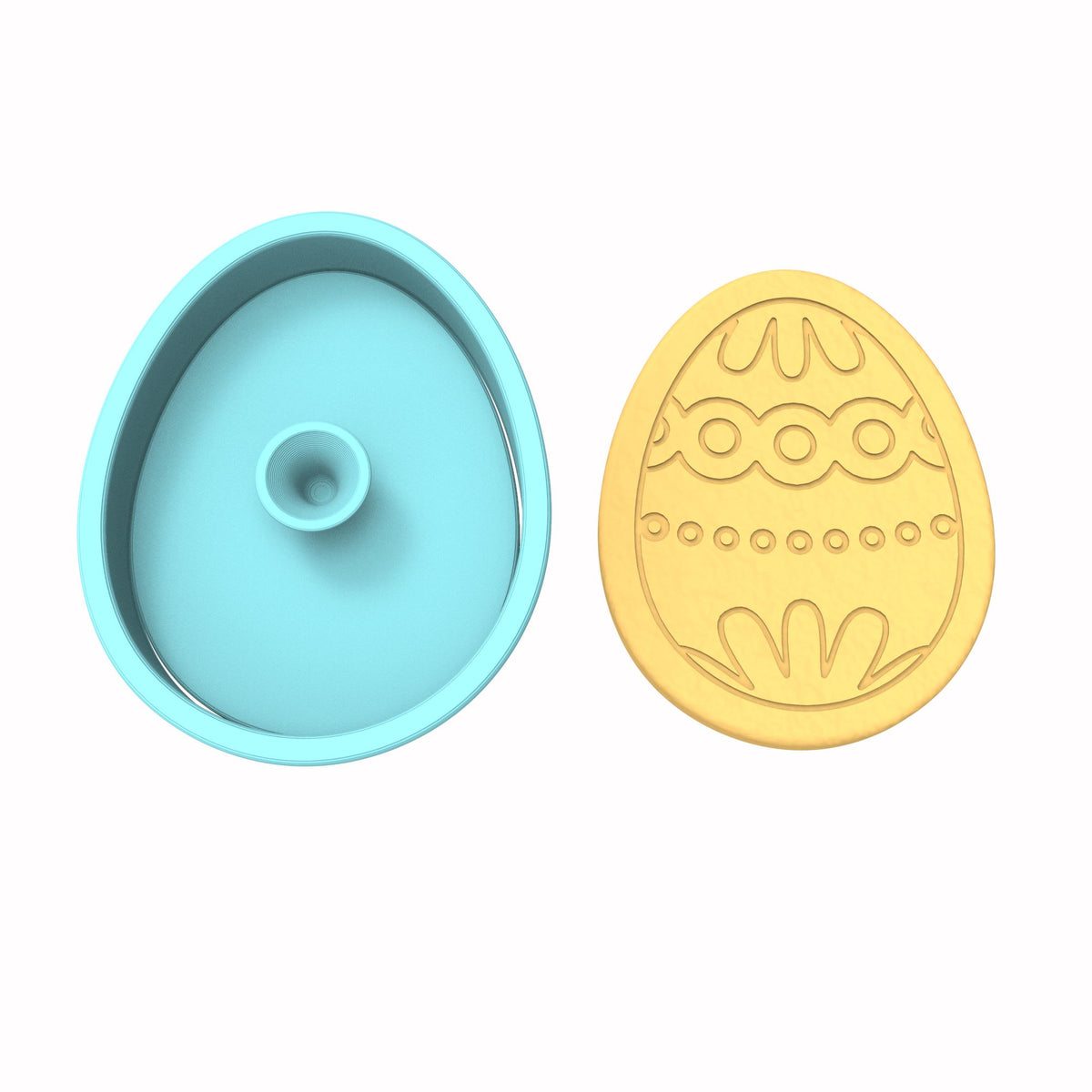 Easter Egg Cookie Cutter  Stamp & Outline #8