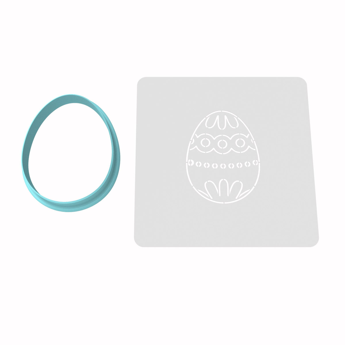 Easter Egg Cookie Cutter  Stamp & Outline #8
