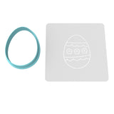Easter Egg Cookie Cutter Stamp & Outline #9