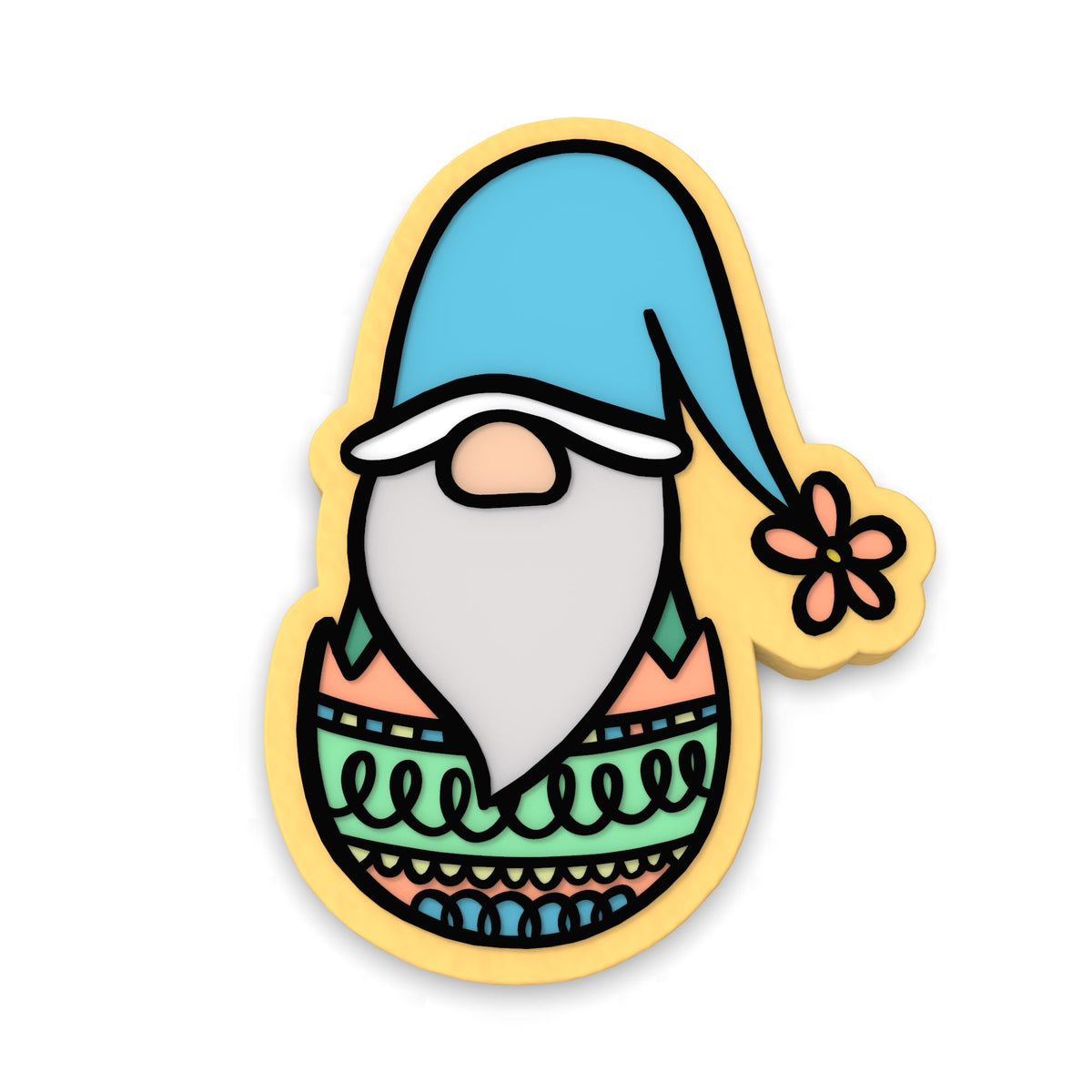 Easter Egg Gnome Cookie Cutter | Stamp | Stencil #1