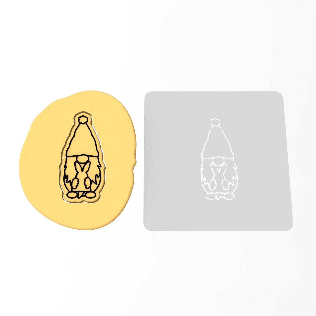 Easter Gnome Chocolate Bunny Cookie Cutter | Stamp | Stencil #1