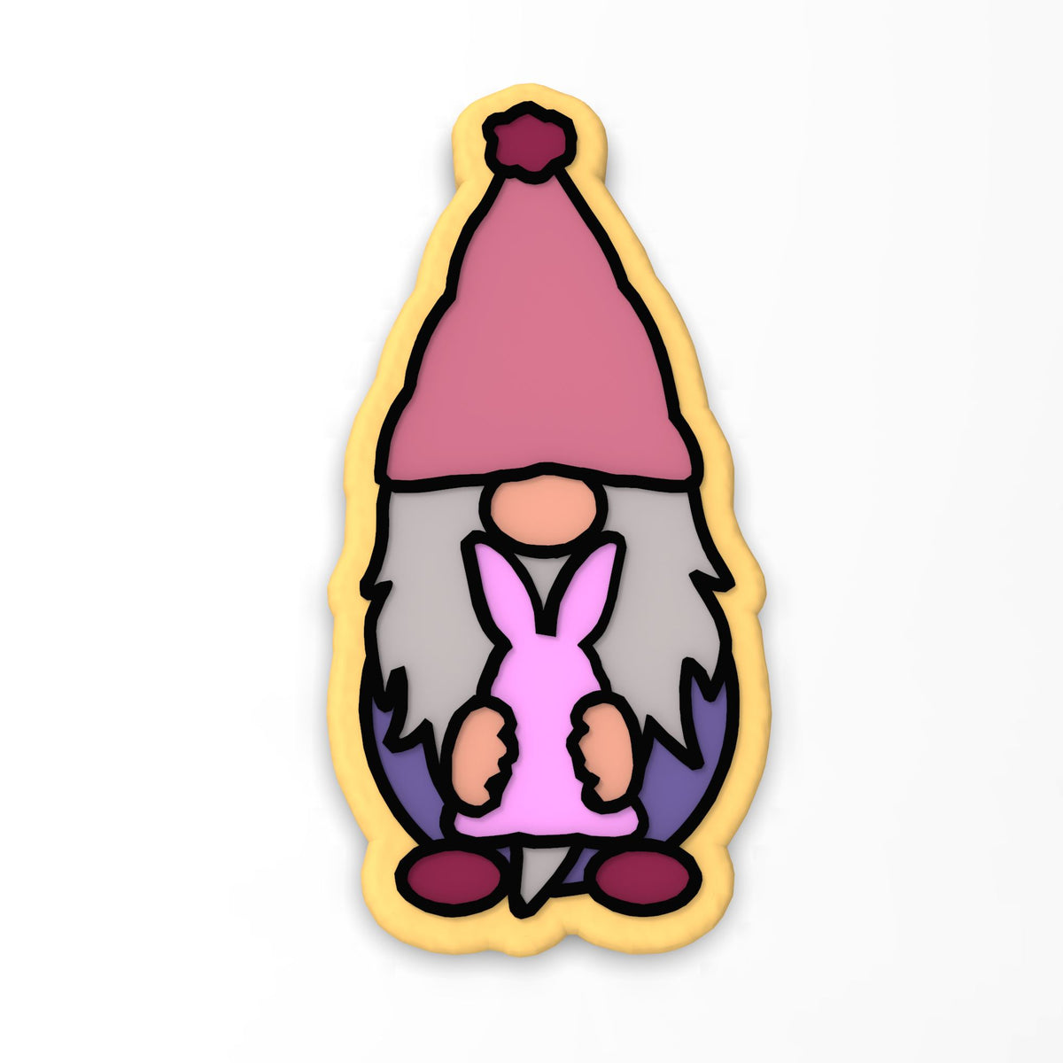 Easter Gnome Chocolate Bunny Cookie Cutter | Stamp | Stencil #1
