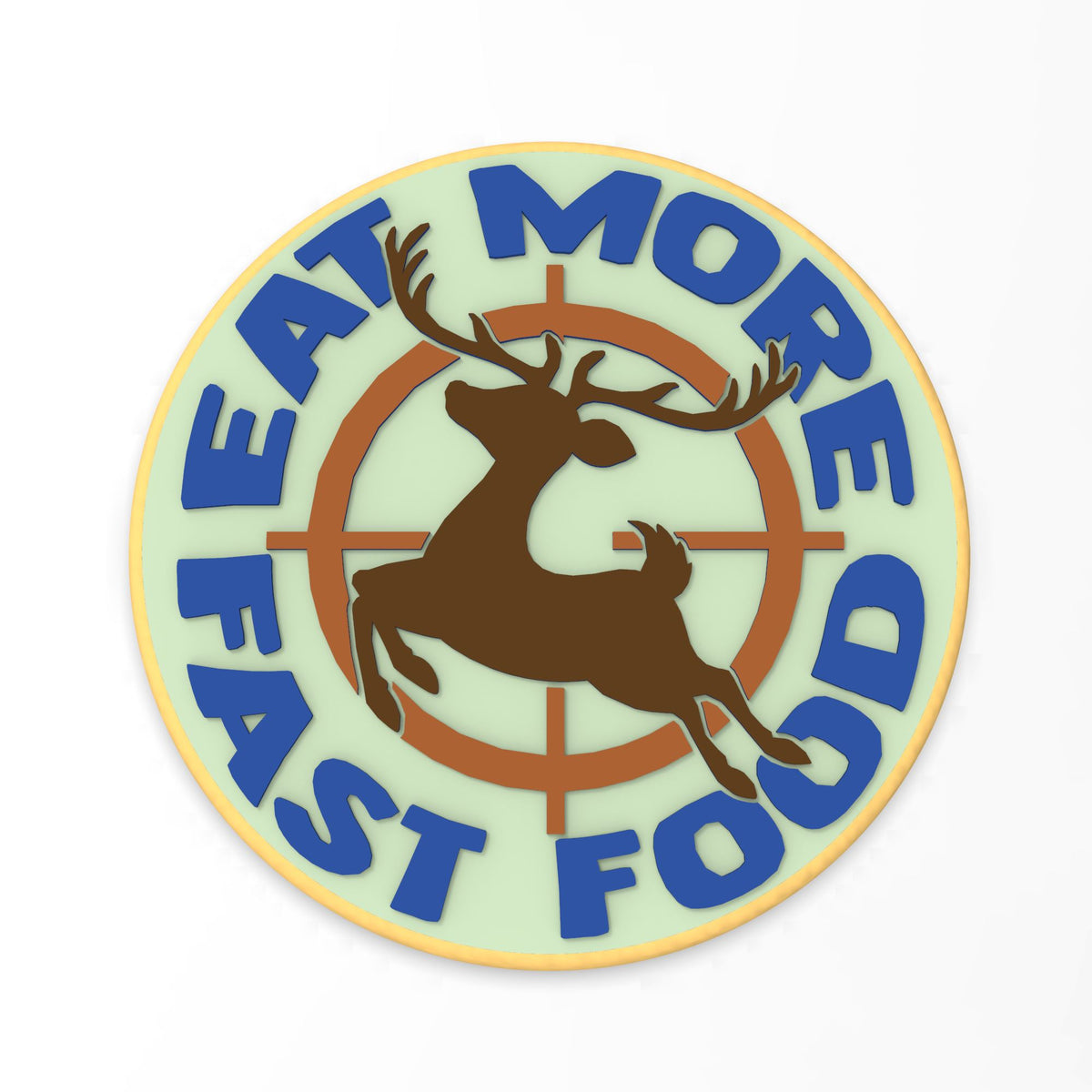 Eat More Fast Food Cookie Cutter | Stamp | Stencil #1