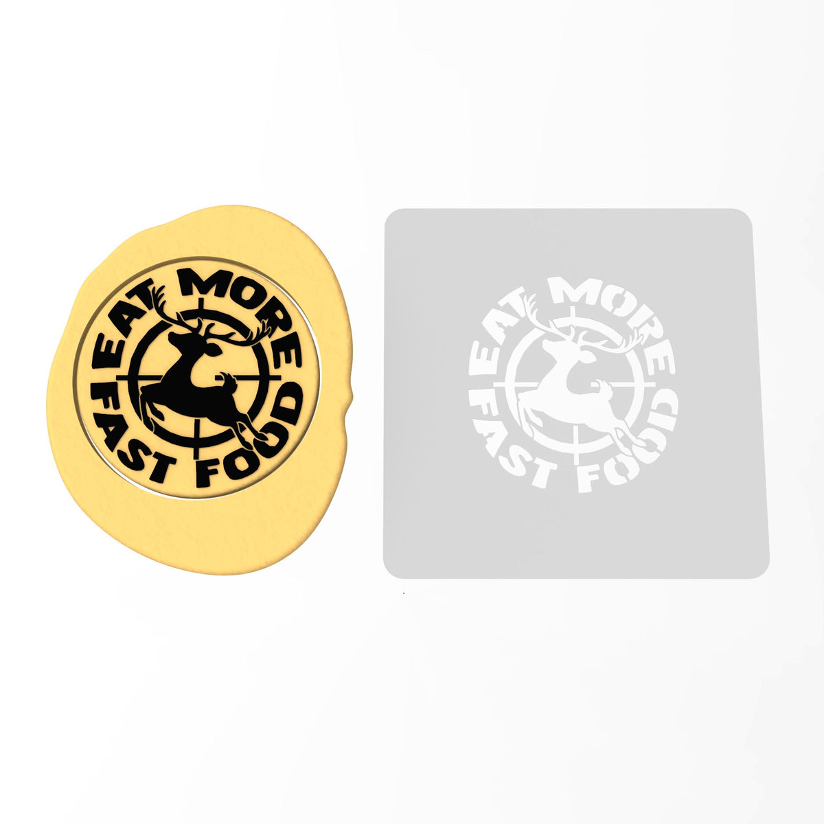 Eat More Fast Food Cookie Cutter | Stamp | Stencil #1