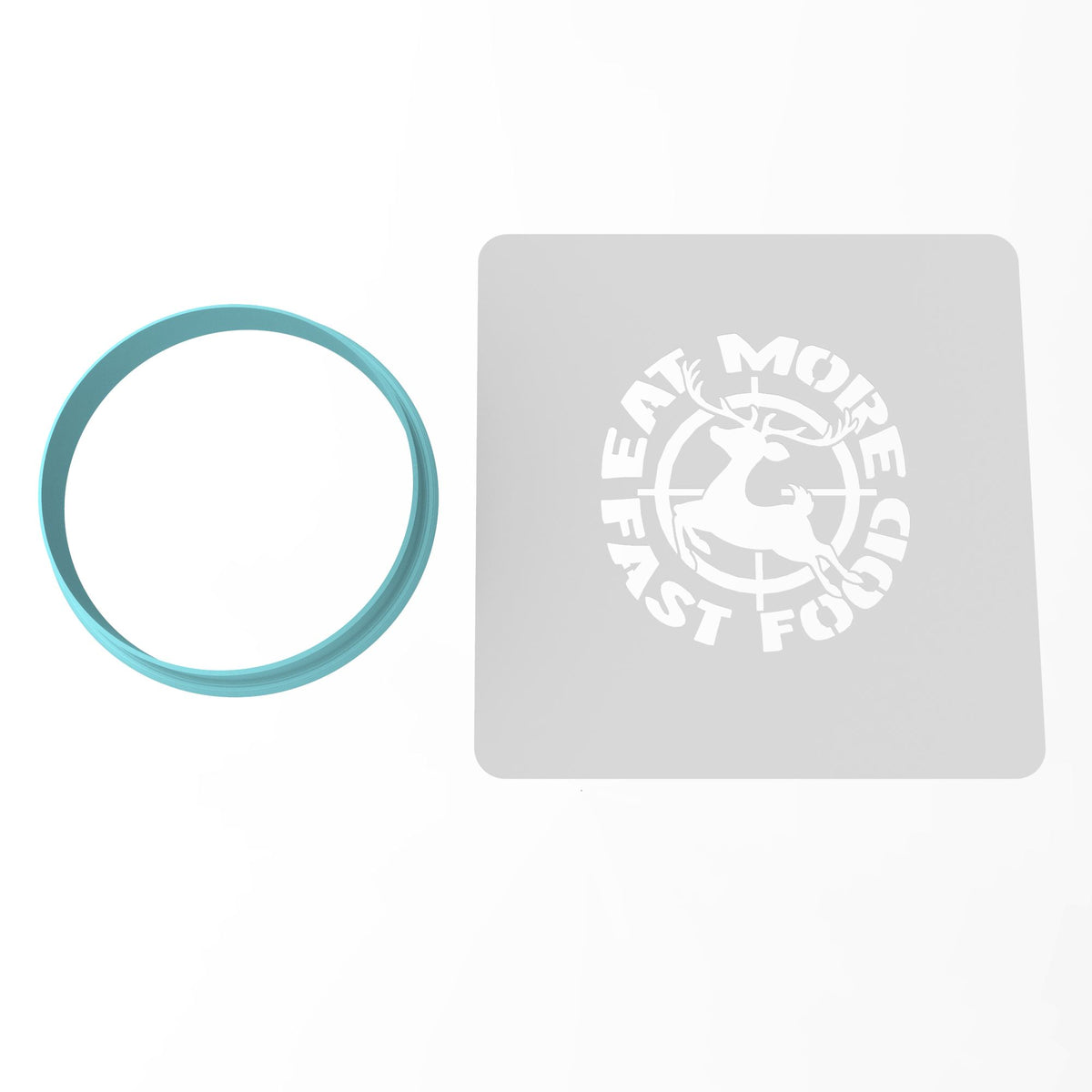 Eat More Fast Food Cookie Cutter | Stamp | Stencil #1