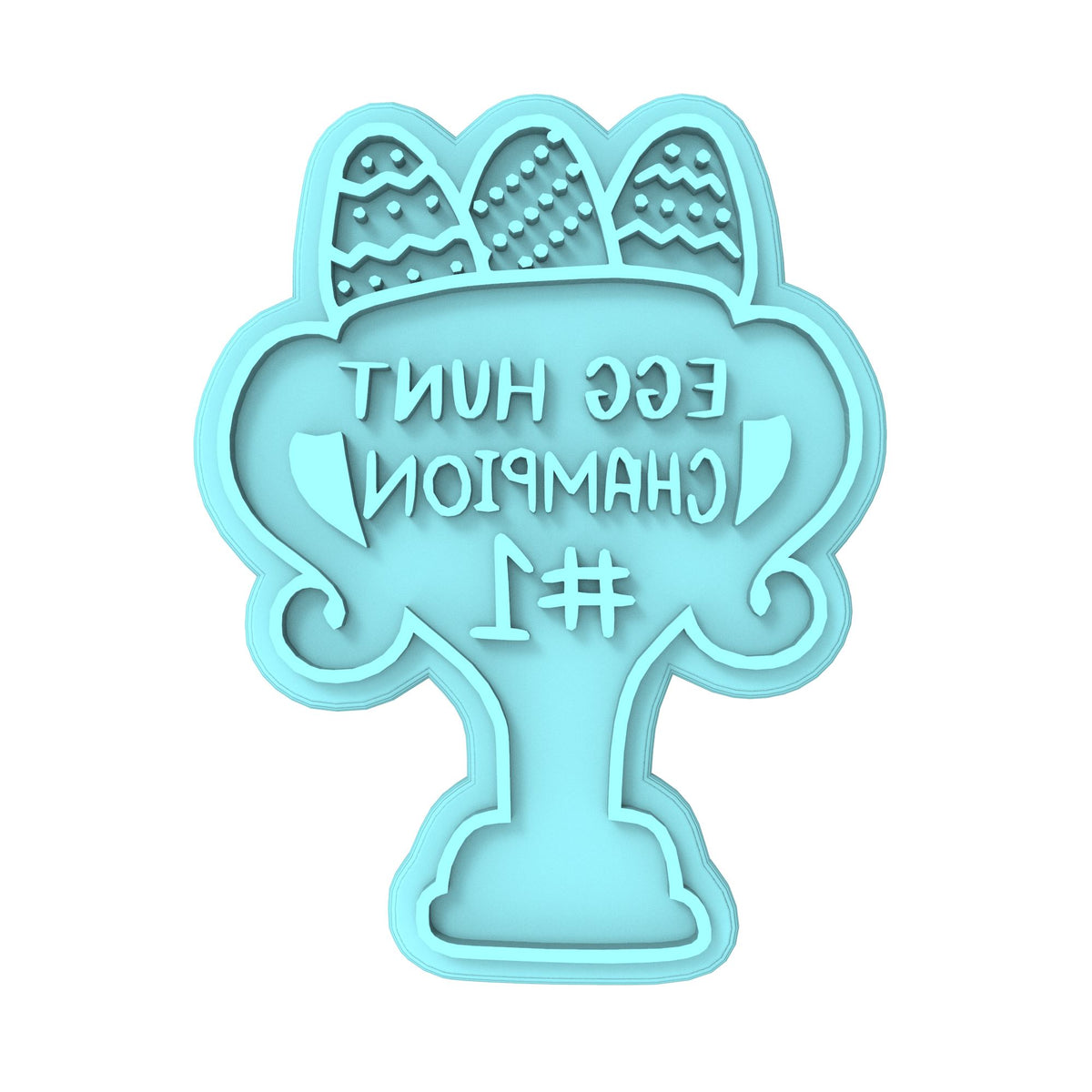 Egg Hunt Champion Cookie Cutter | Stamp | Stencil #1 Animals & Dinosaurs Cookie Cutter Lady MINI - 2 Inches (5cm) Stamp ONLY 