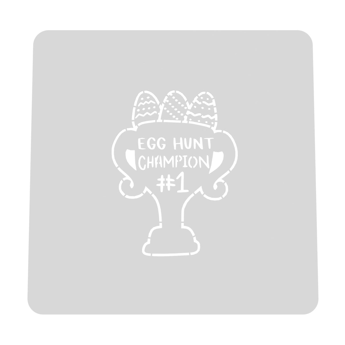 Egg Hunt Champion Cookie Cutter | Stamp | Stencil #1 Animals & Dinosaurs Cookie Cutter Lady MINI - 2 Inches (5cm) Stencil ONLY 