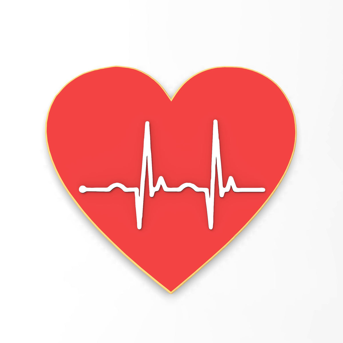 EKG Heart Cookie Cutter | Stamp | Stencil #1