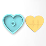 EKG Heart Cookie Cutter | Stamp | Stencil #1
