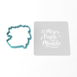 El Mejor Papa del Mundo Cookie Cutter | Stamp | Stencil #1