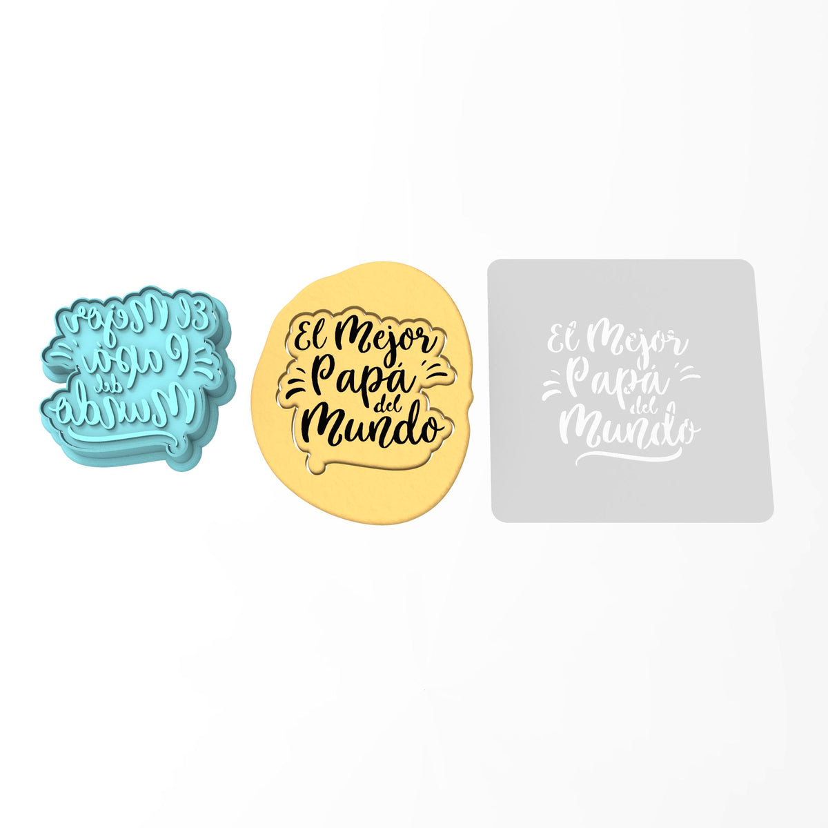 El Mejor Papa del Mundo Cookie Cutter | Stamp | Stencil #1