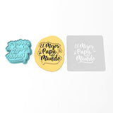 El Mejor Papa del Mundo Cookie Cutter | Stamp | Stencil #1