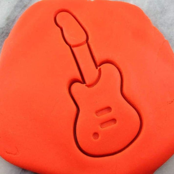 Electric Guitar Cookie Cutter  Stamp & Outline #1