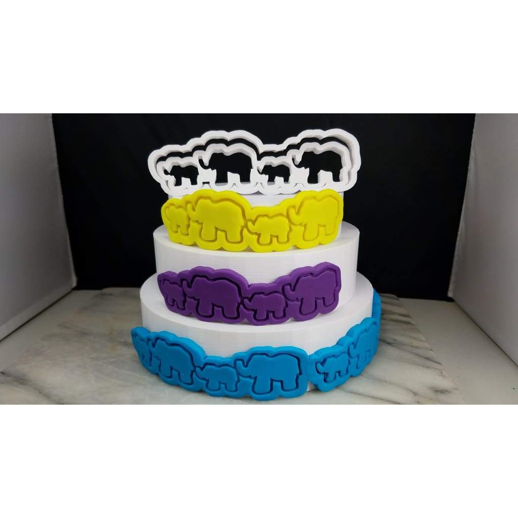 Elephant and Baby Fondant Cake Cutters