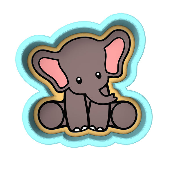 Elephant Body Cookie Cutter | Stamp | Stencil #2