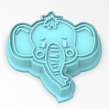 Elephant Face Cookie Cutter Stamp & Outline #1