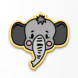 Elephant Face Cookie Cutter Stamp & Outline #1