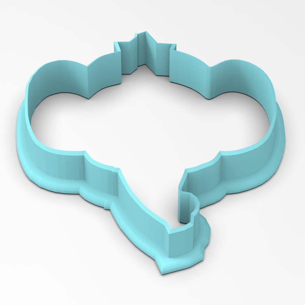 Elephant Face Cookie Cutter Stamp & Outline #1