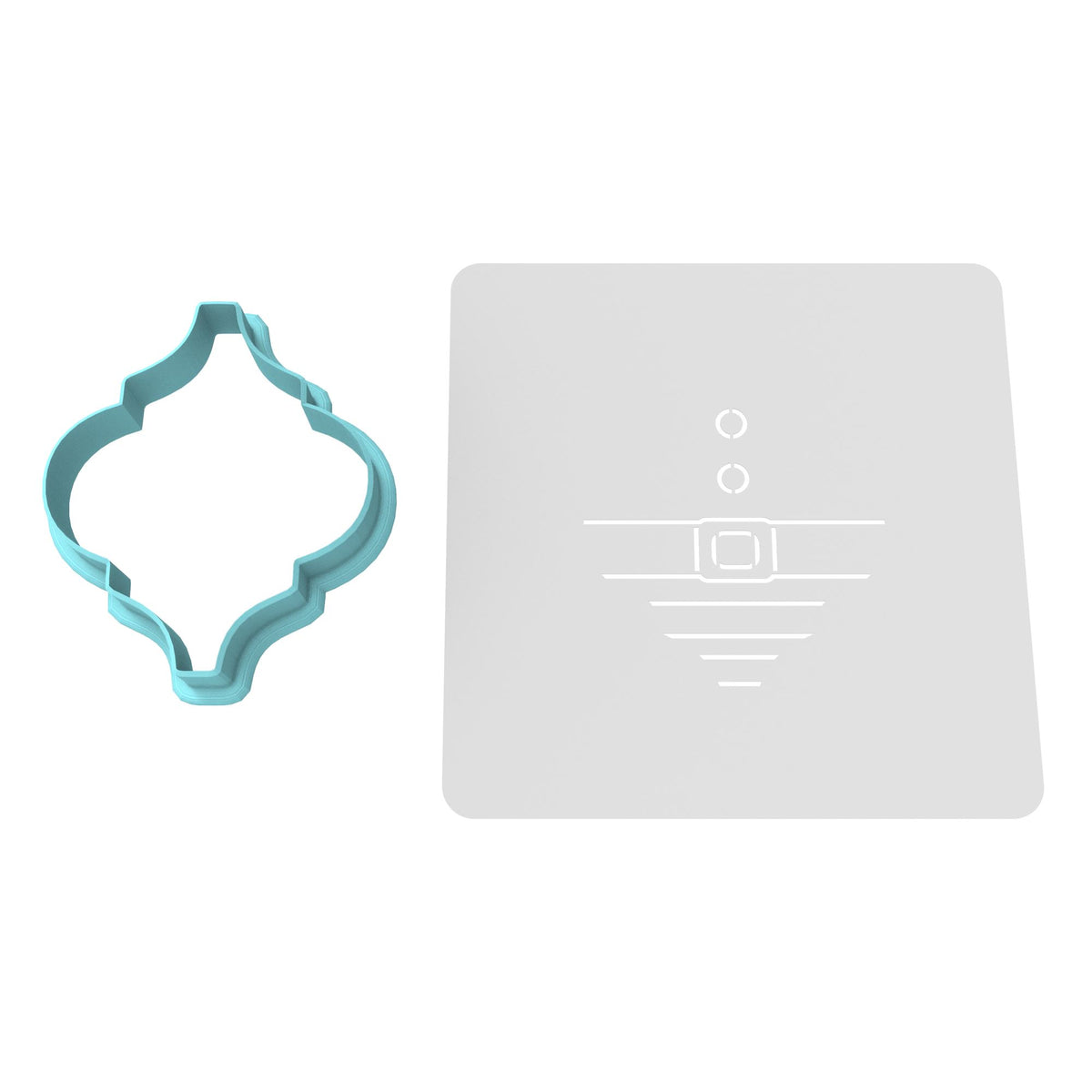 Elf Plaque Cookie Cutter | Stamp | Stencil #1 Xmas / Winter / NYE Cookie Cutter Lady MINI - 2 Inches (5cm) **BUNDLE** Cutter + Stencil 