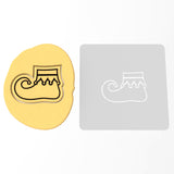 Elf Shoe Cookie Cutter | Stamp | Stencil #1 Xmas / Winter / NYE Cookie Cutter Lady 3 Inch Cupcake/Small Cookie Stamp Only Yes
