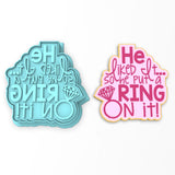 Engagement Cookie Cutter | Stamp | Stencil #1