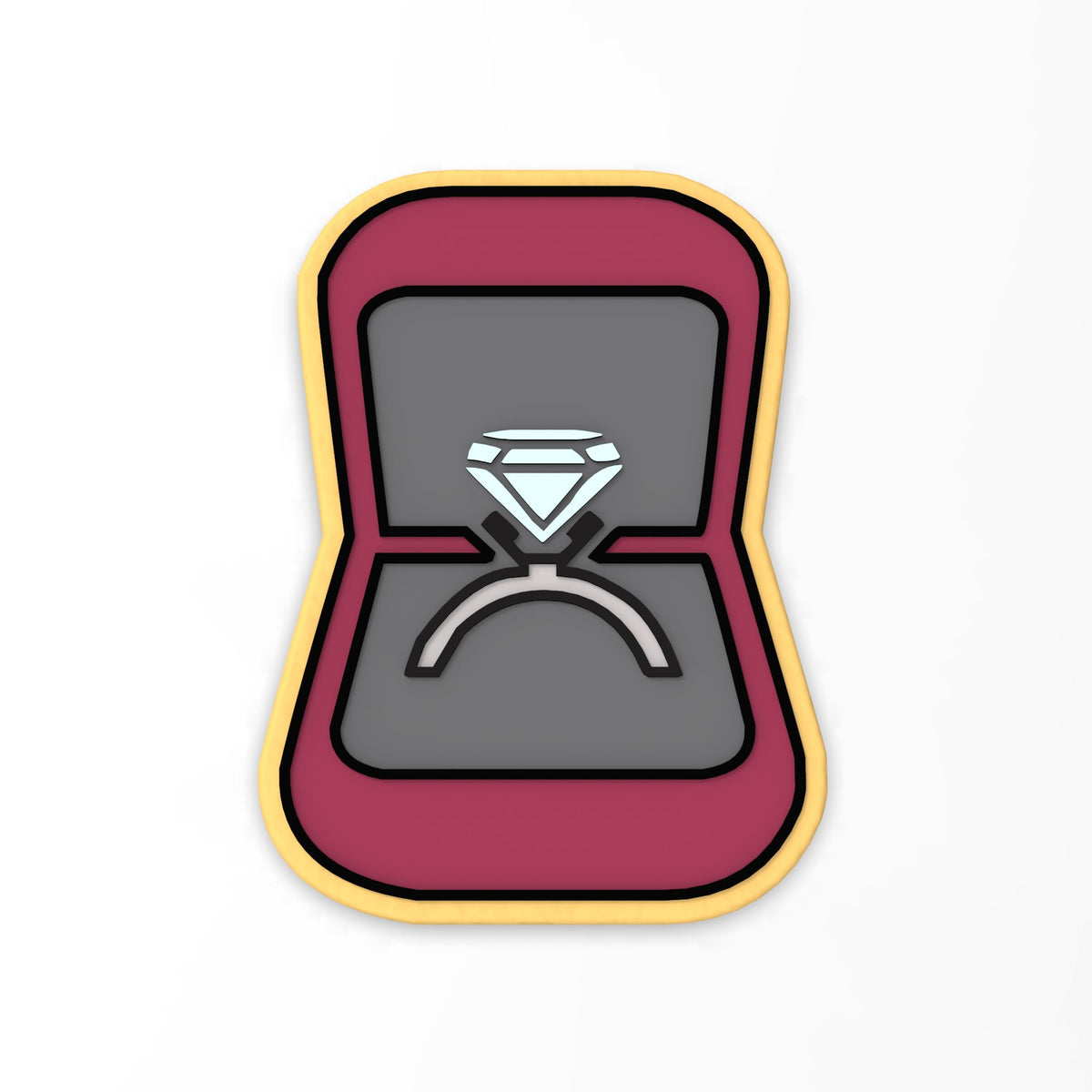 Engagement Ring Box Cookie Cutter | Stamp | Stencil