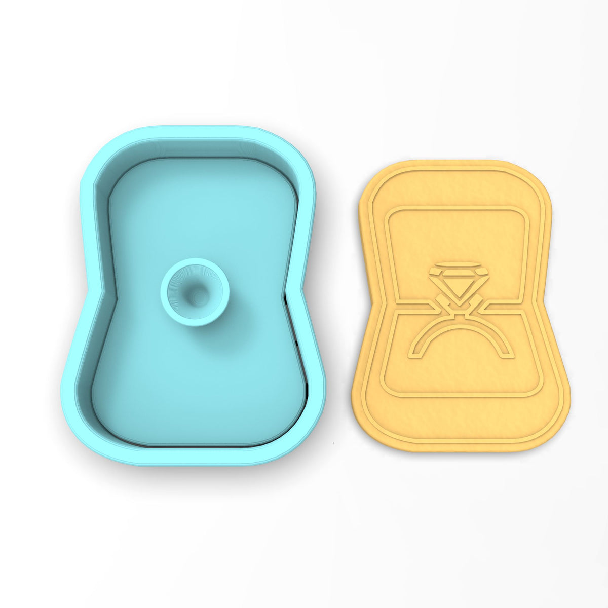 Engagement Ring Box Cookie Cutter | Stamp | Stencil