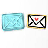 Envelope Heart Cookie Cutter | Stamp | Stencil #1