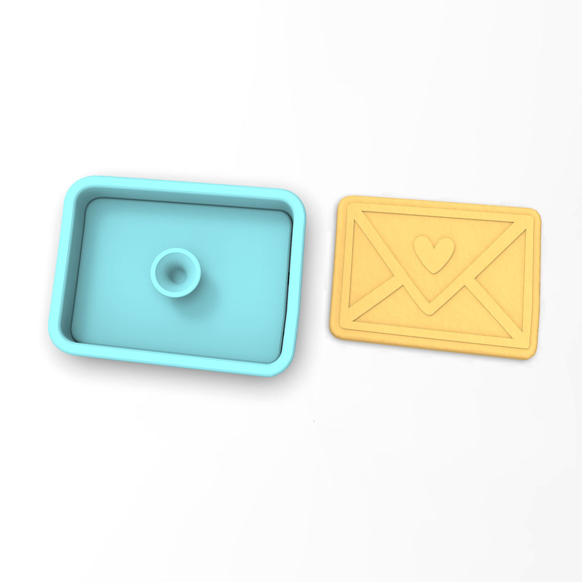 Envelope Heart Cookie Cutter | Stamp | Stencil #1