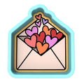 Envelope Hearts Cookie Cutter | Stamp | Stencil #1 Wedding / Baby / V Day Cookie Cutter Lady 