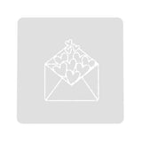 Envelope Hearts Cookie Cutter | Stamp | Stencil #1 Wedding / Baby / V Day Cookie Cutter Lady MINI - 2 Inches (5cm) Stencil ONLY 