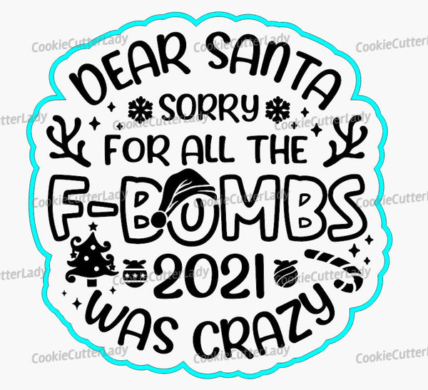F Bombs Cookie Cutter | Stamp | Stencil #1
