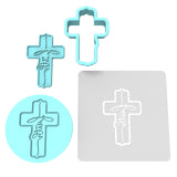 Faith Cross Cookie Cutter | Stamp | Stencil #1 Cookie Cutter Lady MINI - 2 Inches (5cm) **FULL SET BUNDLE** Cutter + Stamp + Stencil + Debosser **BEST DEAL** 
