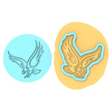 Falcon Eagle Hawk Cookie Cutter | Stamp | Stencil #1 Animals & Dinosaurs Cookie Cutter Lady MINI - 2 Inches (5cm) **BUNDLE** Cutter + Debosser 