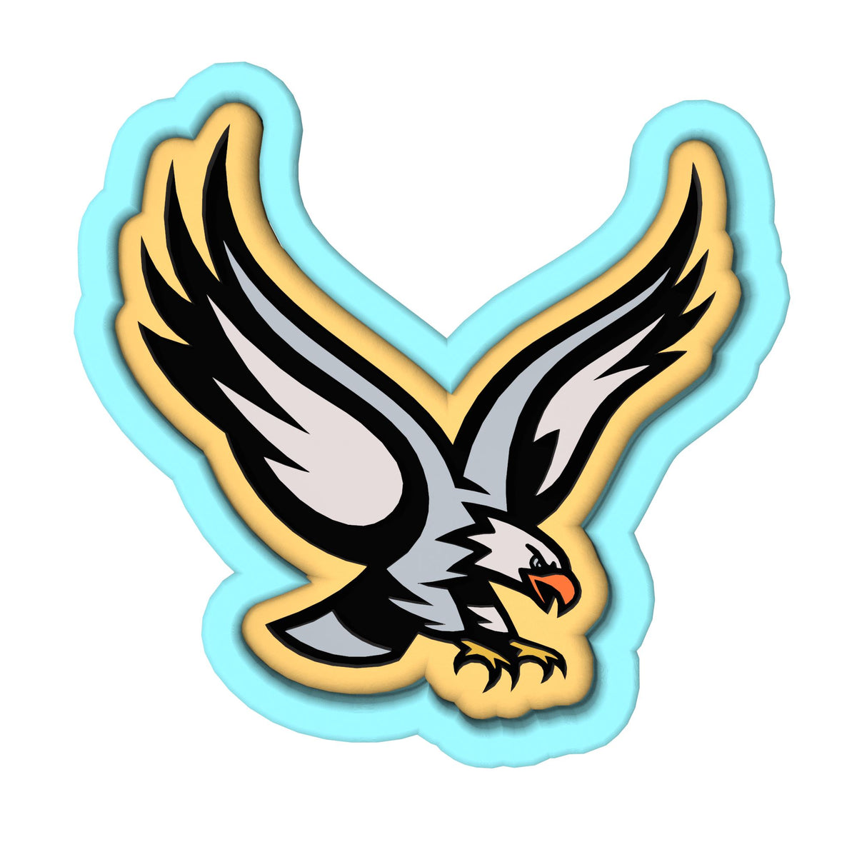 Falcon Eagle Hawk Cookie Cutter | Stamp | Stencil #1 Animals & Dinosaurs Cookie Cutter Lady 