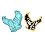 Falcon Eagle Hawk Cookie Cutter | Stamp | Stencil #1 Animals & Dinosaurs Cookie Cutter Lady MINI - 2 Inches (5cm) **BUNDLE** Cutter + Stamp 