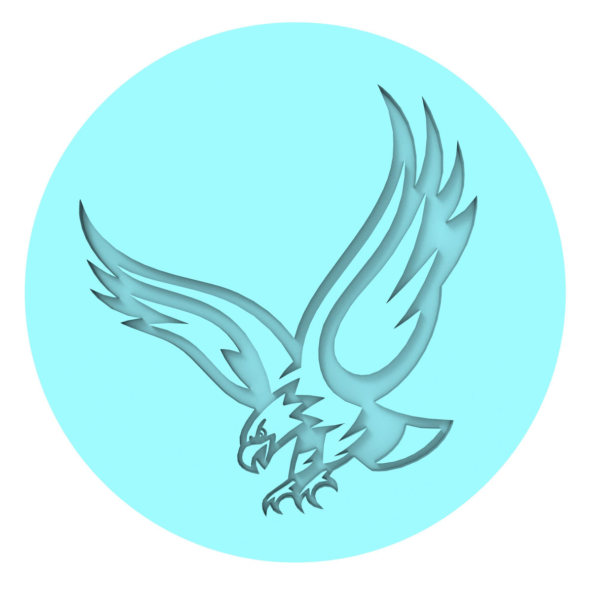 Falcon Eagle Hawk Cookie Cutter | Stamp | Stencil #1 Animals & Dinosaurs Cookie Cutter Lady MINI - 2 Inches (5cm) Debosser ONLY 