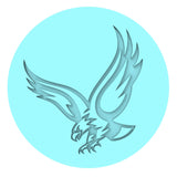 Falcon Eagle Hawk Cookie Cutter | Stamp | Stencil #1 Animals & Dinosaurs Cookie Cutter Lady MINI - 2 Inches (5cm) Debosser ONLY 