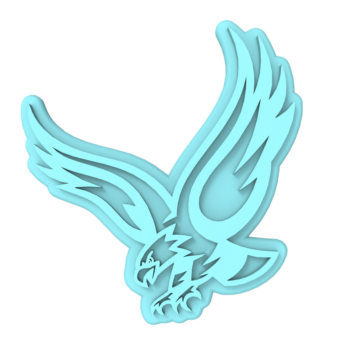 Falcon Eagle Hawk Cookie Cutter | Stamp | Stencil #1 Animals & Dinosaurs Cookie Cutter Lady MINI - 2 Inches (5cm) Stamp ONLY 
