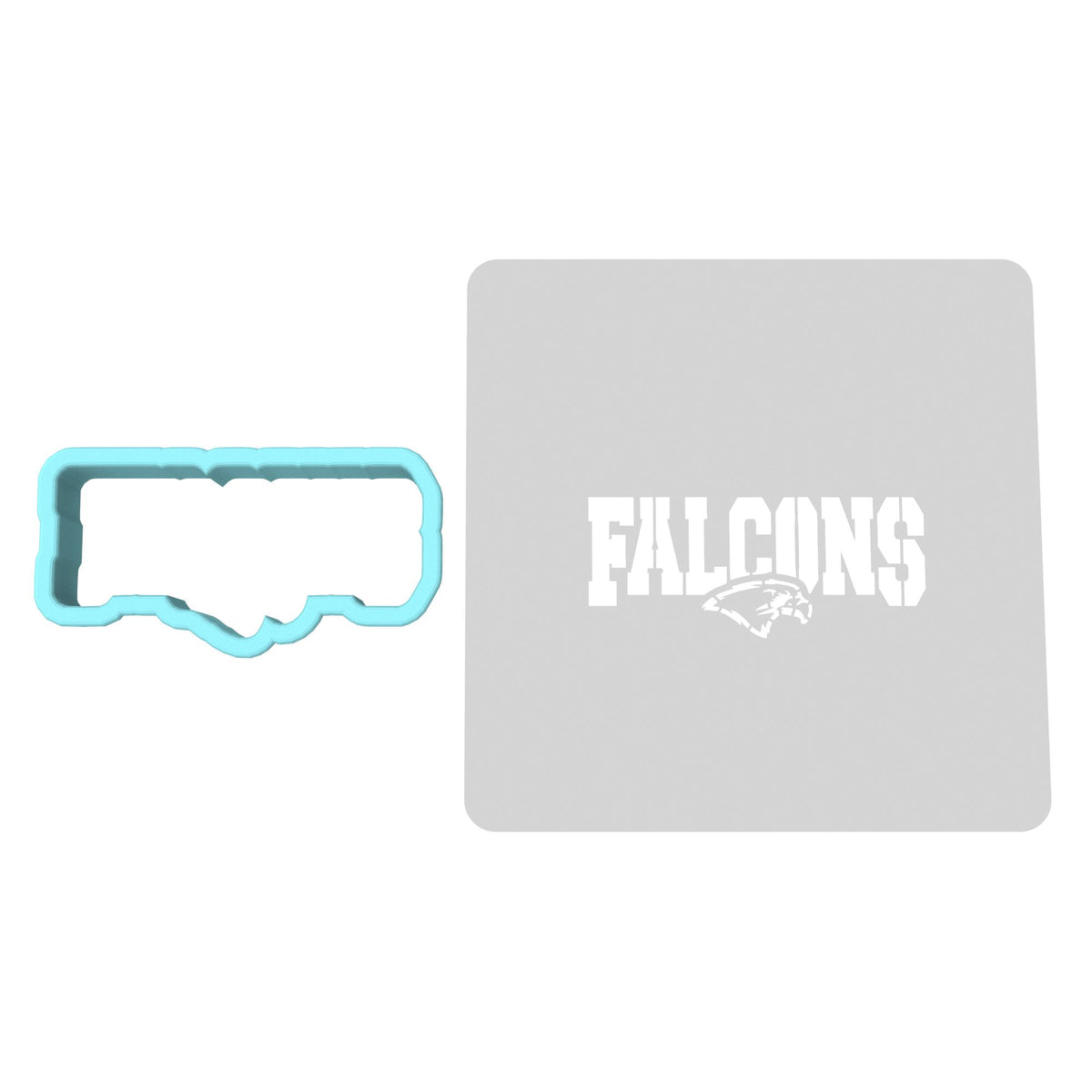 Falcons Word Cookie Cutter | Stamp | Stencil #1 Animals & Dinosaurs Cookie Cutter Lady 