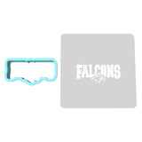 Falcons Word Cookie Cutter | Stamp | Stencil #1 Animals & Dinosaurs Cookie Cutter Lady 